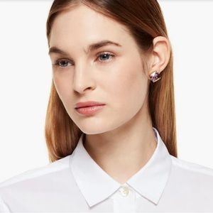 Kate Spade Small Square Stud Earrings in Multi Glitter. New with tags.
